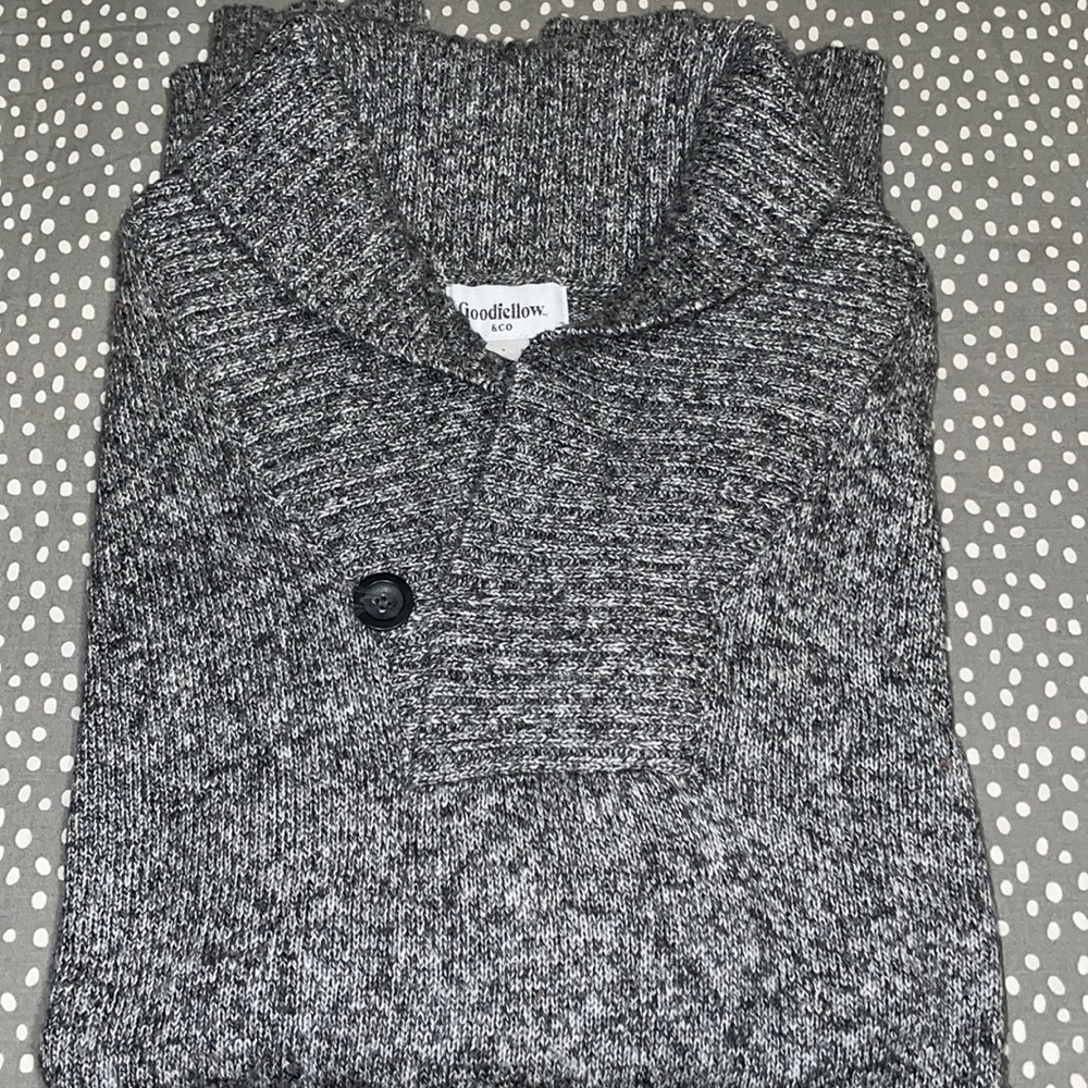 Goodfellow & Co. L Gray Shawl Collar Sweatshirt